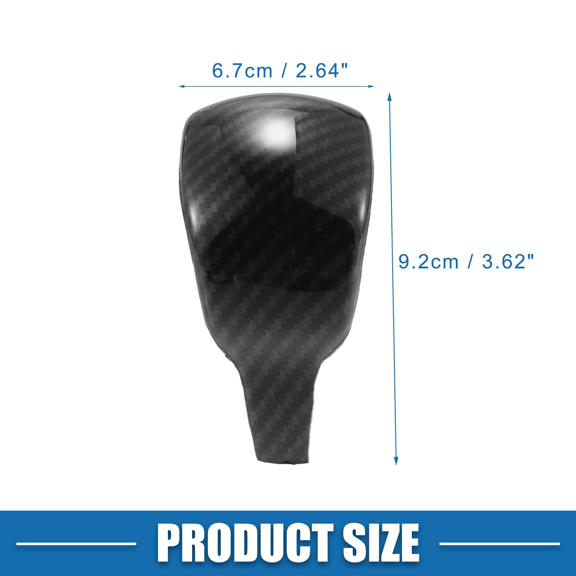 Unique Bargains Gear Shift Lever Cover Gear Shift Knob Trim for Jeep Grand Cherokee 17-20 Black Carbon  Fiber Pattern