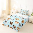 thumbnail image 5 of Homewish Kawaii Pet Dog Twin Sheets,Cute Animal Al Bedding,Blue,3pcs,1 Fitted Sheet and 1 Pillowcase, 5 of 6
