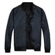 thumbnail image 5 of Chaquetas Hanzidakd para hombre, abrigos de invierno y otoño, manga larga, color liso, cuello alto, bolsillo con cremallera completa, ligeras, gabardinas holgadas, cárdigan informal, tops, azul, 5 of 8