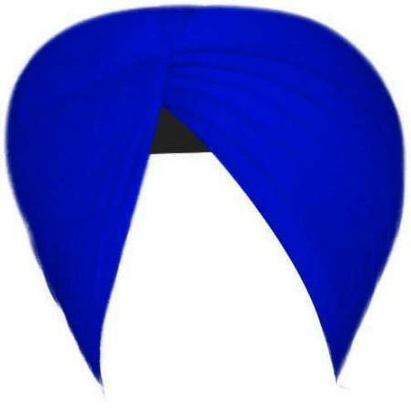 Sikh Cotton Turban For Men | G-Blue Color | 6 Mts Punjabi Pagri (Stitched Rubia Voile) By Indian Collectible