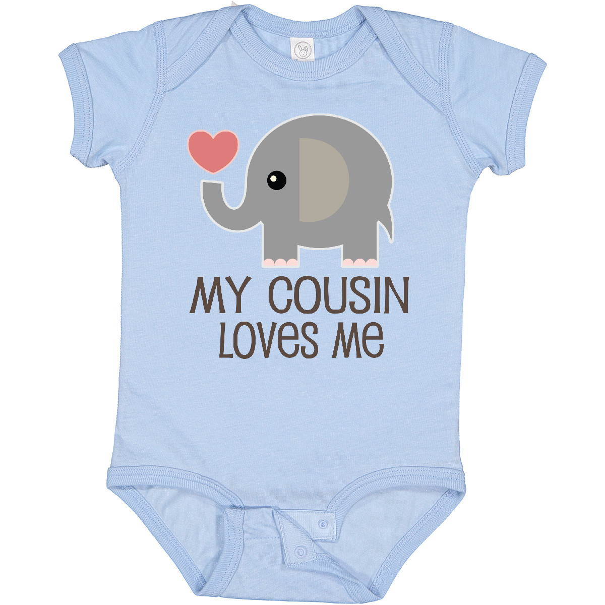Inktastic My Cousin Loves Me Boys or Girls Baby Bodysuit
