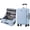 Blue, variant on OIWAS Tempered PC Carry-On Luggage 20 Inch Side Open Deep Compartment Expandable Suitcase Blue