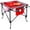Red, variant on Creative Outdoor Portable Adjustable Height Camping Folding Picnic Table Lightweight with Cup Holder, Wine Glass Holder Carrying Bag Beach Tables for Barbecue and Fishing, 29” - Orange