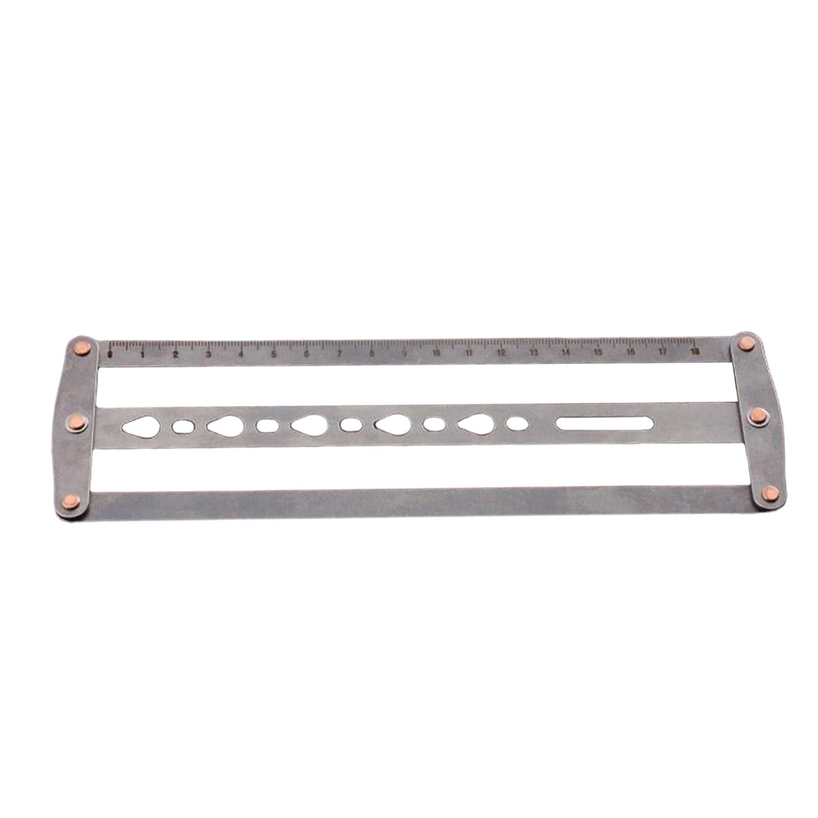 Leather Belt Auxiliary Positioning Punch Ruler Punch Hole Spacing Tools Stainless Steel Durable Leathercraft Tool Handmade Belt End