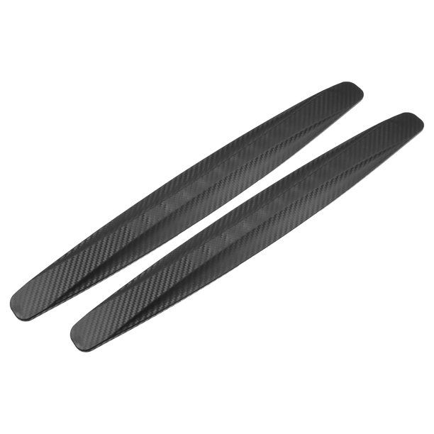 Tiras protectoras de parachoques Unique Bargains 2 piezas 40 cm fibra de carbono protector de parachoques negro