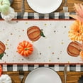 thumbnail image 5 of Fall Table Runner, Fall Decorations for Home Pumpkin Fall Runner for Table Seasonal Buffalo Plaid Fall Thanksgiving Holiday Decor for Indoor Outdoor Dining Table Decorations (13" x 72"), 5 of 5