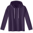 thumbnail image 1 of Penkiiy Chandail à Capuchon pour Homme, Manches Longues, Décontracté, Mode, Chandails, Cordon de Serrage, Chandail à Capuche de Gym, L Violet, 1 of 6