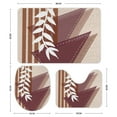 thumbnail image 3 of GZHJMY Bathroom Mat set of 3， Minimalist leaves digital art drawing book page template background 3 Pieces Bath Mats Set for Bathroom, Non-Slip Washable Cover Floor Rug Decorations for Bathroom, 3 of 6