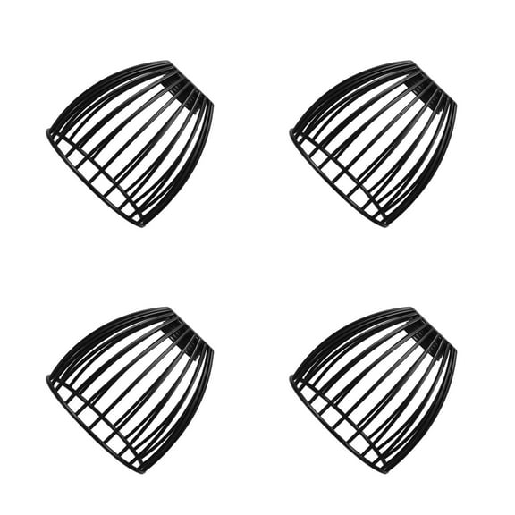 FRCOLOR 4pcs Barrel Lamp Shades Small Lamp Shade Clip On Drum Lamp Shade Candelabra Bulb Shades Industrial Pendant Light Shade Black