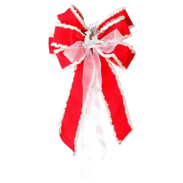 Christmas Bow Tree Pendant Cloth Ribbon Christmas Party Decoration Supplies