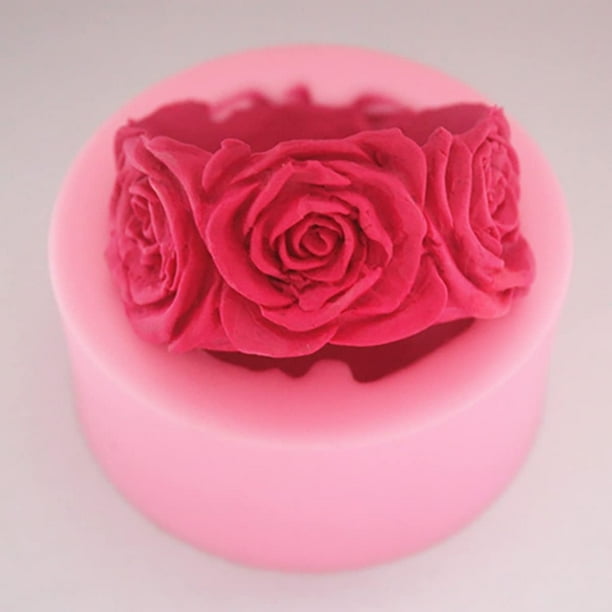 2 moldes de silicona con forma de rosa y flores en 3D para magdalenas, postres, chocolate, gelatina, decoración de galletas, joyas, repostería y chocolate
