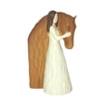thumbnail image 3 of Girl abraza la escultura de la figura de la figura pintada a mano Figura Regalos de caballos para niñas Estatuas de resina para recuerdo Chica alta 10x15cm, 3 of 8