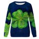 thumbnail image 4 of Ichuanyi liquidación mujer mangas largas camisas casuales vintage St Patrick imprimiendo cuello redondo sudadera tops sueltos ICHUANYI WER202308210687, 4 of 5