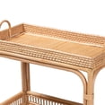 thumbnail image 5 of bali & pari Lombok 1-Shelf Modern Rattan & Wood Wine Cart in Natural Brown, 5 of 10