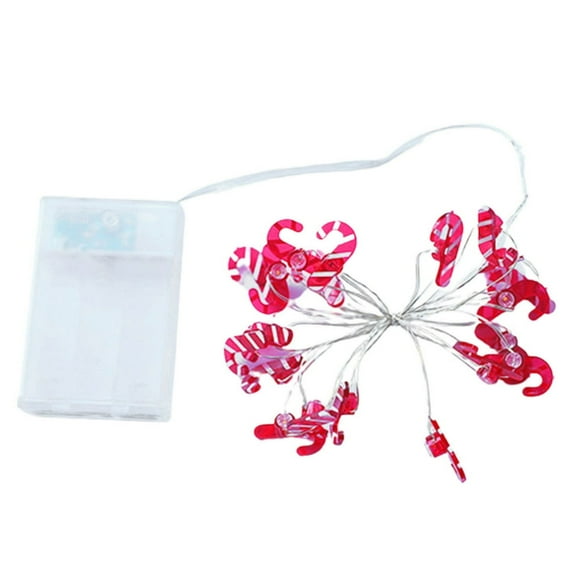 200cm String Light with Copper Wire Easy to Hang Exquisite Decorate Reusable Santa Claus Cane Snowman Decoration Lamp for Party