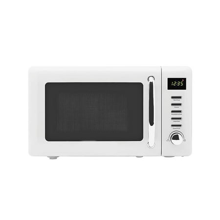 

Microwave Countertop Microwave with 8 Auto Cooking Times 0.7 Cubic Foot/20 Liter 700 Watt Kitchen Appliance with Turntable Pull Handle and 5 Power Levels 13.5 D x 17.5 W x 10.25 H Ivory White