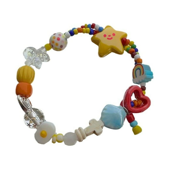 SIEYIO Colorful Beaded Bracelet Summer Jewelry Stackable Bangle Friendship Wristbands