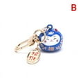 thumbnail image 4 of 1PC Japanese Cute Lucky Cat KeyChains Car Bag Decor Water Sound Bell Pendent Charm, 4 of 8