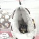 thumbnail image 4 of Hamaca tipo túnel de felpa súper suave para hámster, túnel colgante para animales pequeños (marrón), 4 of 5