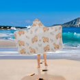 thumbnail image 2 of Yayeee Kids Hooded Towel with Hand Pockets Beach Soft Absorbent Bath Wrap 50 x 23.5 inch, Cartoon Bear, 2 of 5