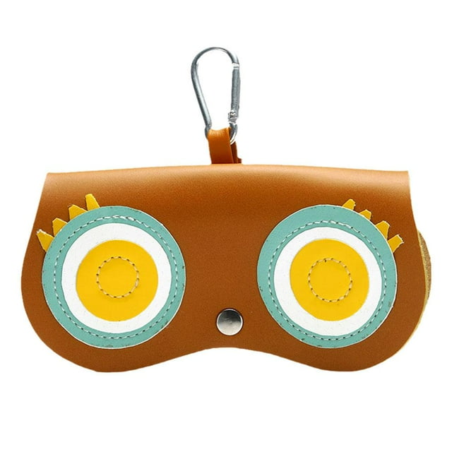 Boîte de Lunettes de Soleil Portable pour Femmes en Cuir PU Protection Rangement Lunettes de Soleil Mignonnes