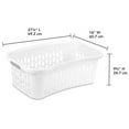 thumbnail image 2 of Sterilite HipHold Laundry Basket, 1.5 Bushel Plastic Clothes Hamper, White, 24 Pack, 2 of 6