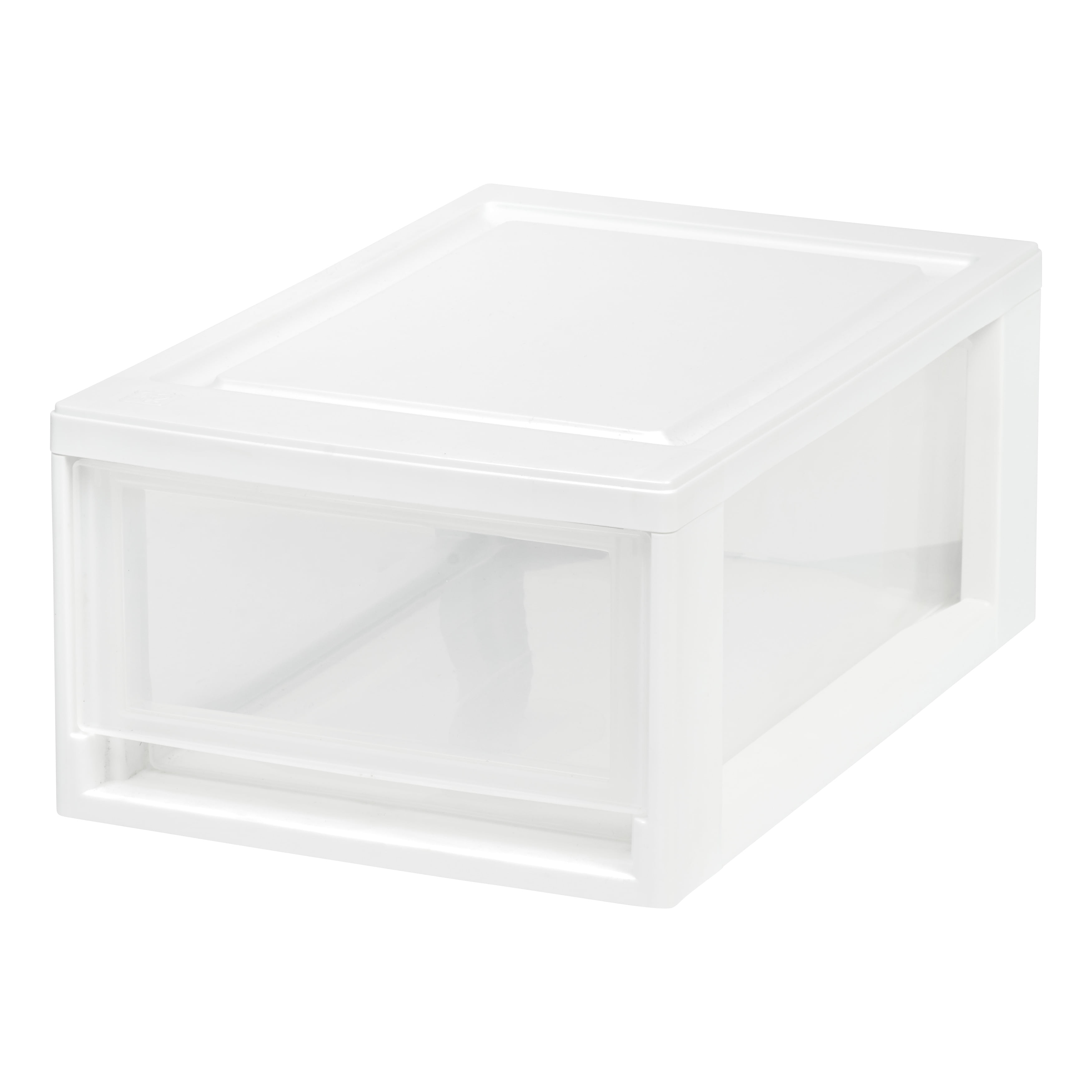 IRIS Small Desktop Stacking Drawer Unit, White, 1 Drawer - Walmart.com