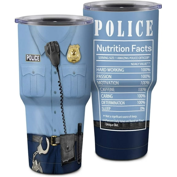 Police Officer Gifts, Best Police Officer Birthday Gift Idea for Him Tumbler, Police Retirement Gifts, Police Academy Graduation Gift, Thank You Police Appreciation Gift 30oz Cup