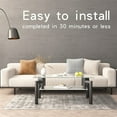 thumbnail image 6 of Glass Coffee Table for Living Room, Clear Rectangle Side Coffee Table with Lower Shelf, Modern Center Table with Metal Legs, 39"x23"x17" Rectangle Center Table Sofa Table, Easy Assembly, LLL4069, 6 of 10