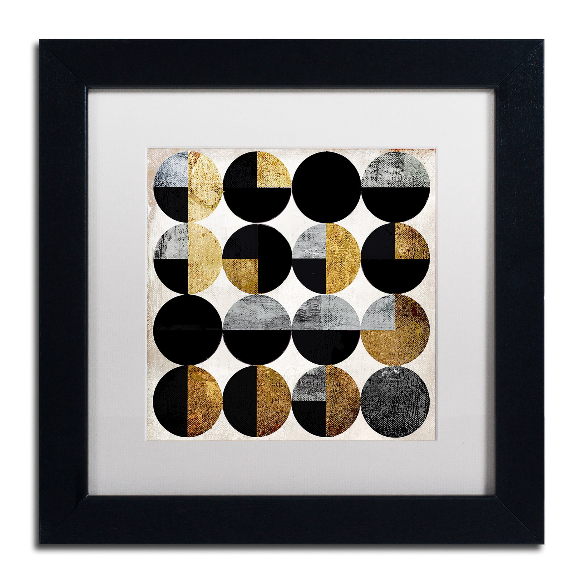 Trademark Fine Art "Conversation" Canvas Art by Color Bakery, White Matte, Black Frame