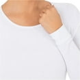 thumbnail image 5 of Fruit of the Loom Women's Micro Waffle Premium Thermal Underwear Tee Shirt, White, 2X, 5 of 6