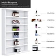 thumbnail image 3 of Advwin 2 Pcs Wall Mount Nail Polish Racks, 6 Tier Wood Nail Polish Organizer, Nail Salon Storage Display Shelves, Perfume Essential Oil Bottles Holder w/ Acrylic Baffle, White, 3 of 8