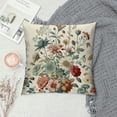 thumbnail image 2 of Leisuo  Wildflower Floral Botanical Prints Pillow, Colorful Flower Leaves Watercolor Decorations Throw Pillow Cover, Wildflower Nursery Farmhouse Cushion Case for Couch Bed Soft Decor White, 2 of 5