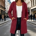 thumbnail image 2 of Meichang Womens Long Zip Up Hoodie with Drawstring Waist Hooded Sweatshirt Fall Casual Long Sleeve Full Zip Hoodies Jacket with Pockets, 2 of 10
