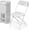 White, variant on 10 Pack White Plastic Folding Chair, Indoor Outdoor Portable Stackable Commercial Seat with Steel Frame 350lb. Capacity for Events Office Wedding Party Picnic Kitchen Dining