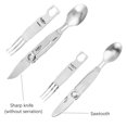 thumbnail image 4 of MingX NexTool Multifunctinal Tableware 3-in-1 Knife Fork Spoon Set Stainless Steel Anti-rust Antiseptic for Outdoor Camping Picn (Sawtooth), 4 of 7