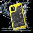 thumbnail image 4 of Dteck Case for Apple iPhone 12 6.1-inch,Luxuy Metal Waterproof Shockproof Rubber Hybrid Aluminum Alloy Back Case with nano waterproof membrane Cover,Yellow, 4 of 9