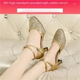 thumbnail image 3 of Women Dance Shoes Square Latin Mid-high Heels Social Soft Sole Modern Dance Shoes, 3 of 5