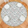 thumbnail image 2 of Gray Cartoon Unicorn Space Pattern Round Fitted Tablecloth with Elastic Edge,Dining Table Cover Waterproof,Outdoor Round Tablecloth for Camping,Dining,Indoor and Outdoor, 2 of 7