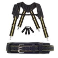thumbnail image 1 of Heavy Work Tool Belt Suspenders Nail Pocket Set Adjustable Lumbar Support Multi Function Tooling Braces for Carpenter Electricia ,Adjustable, 1 of 5