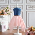thumbnail image 6 of PINQI Summer Little Girls Sundress Toddler Girls Sleeveless Denim Dress Princess Dress Dance Party Tulle Dresses Above the Knee Sundress, 6 of 9