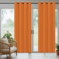 thumbnail image 4 of Orange Outdoor Curtains for Patio Waterproof, Windproof Privacy Curtains with Weighted Bottom, Pure Orange Outside Drapes for Picnic Garage Backyard Cabana 54"x84" 2 Panel, 4 of 8