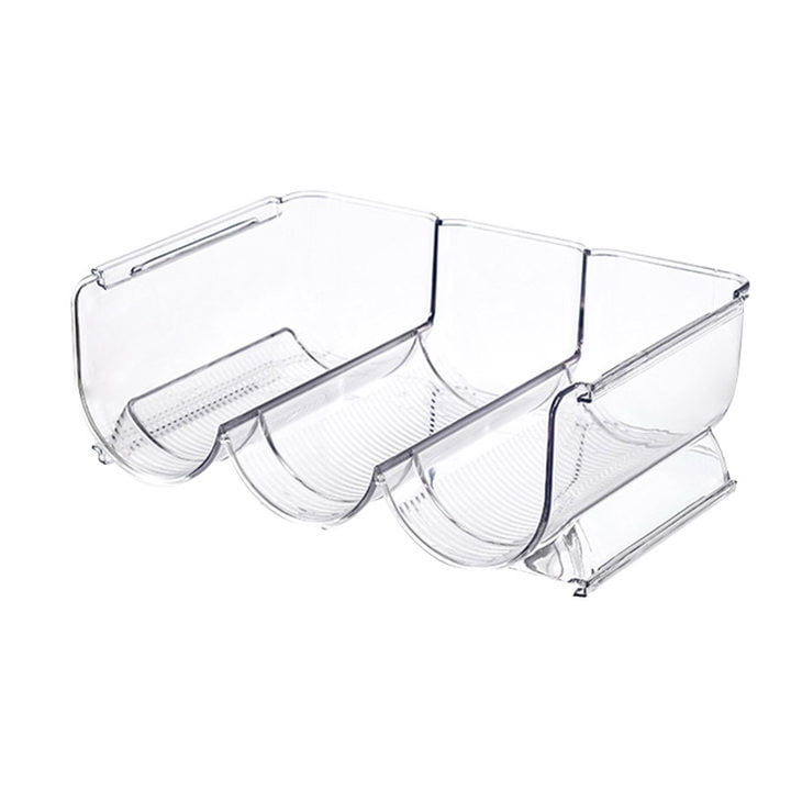 Stackable Plastic 3 Bottle Refrigerator Wine Rack Kitchen Storage