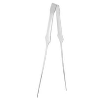 VERDANVERSE Meat Tongs Stainless Steel Tong Silver 1Set 10.8X3.1X1.4In