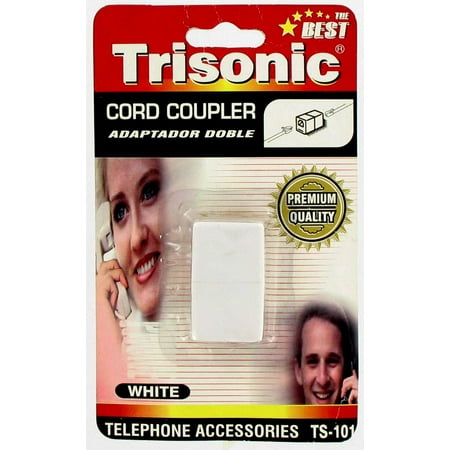 - Telephone Cord Coupler - White