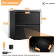 thumbnail image 4 of AOBABO 28" Locking 2 Drawer Metal Filing Cabinet, Fully Assembled, Black, 4 of 9
