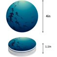 thumbnail image 1 of XDDJA Deep Sea Shark Set of 8 Round Coaster for Drinks, Absorbent Ceramic Stone Coasters Cup Mat with Cork Base for Home Kitchen Room Coffee Table Bar Decor, 1 of 5