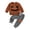 Baby_set679-Brown, variant on xaweyi Toddler Baby Boy Fall Winter Clothes Long Sleeve Sweatshirt Tops Pants Football Outfits Set,Sizes 3-6 Months