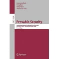 thumbnail image 2 of Provable Security: Second International Conference, ProvSec 2008, Shanghai, China, October 30 - November 1, 2008. Proceedings (Lecture Notes in Computer Science), 2 of 2