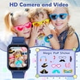 thumbnail image 3 of Reloj inteligente Luyiilo para niños con 26 juegos de rompecabezas, cámara HD azul, 3 of 7